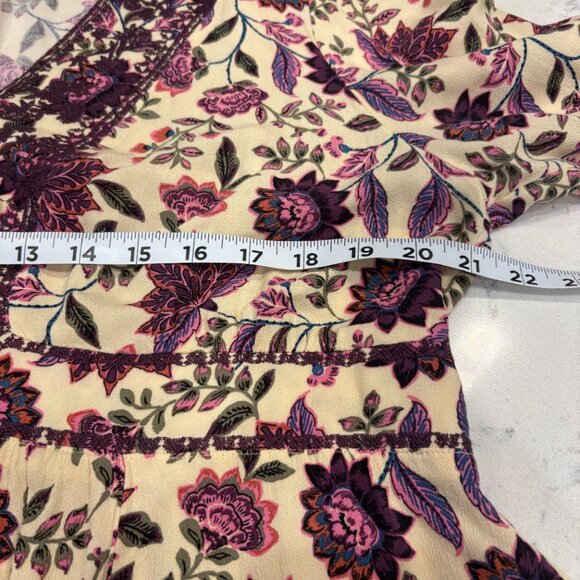 TORRID Babydoll Rayon Crepe Embroidered Lace-Up Top Plus Size 1X Boho - Picture 9 of 11